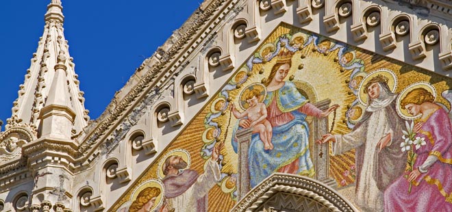 Detalle de la fascinante Catedral de Messina