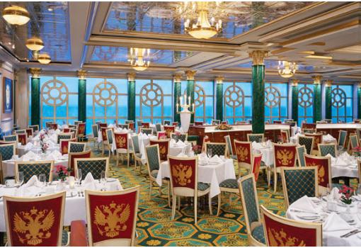El Restaurante Tzars (de los Zares) inspirado en el Kremlin