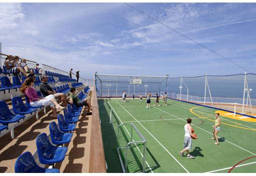 Y una cancha de Baloncesto donde jugar con la familia
