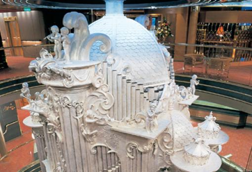 El órgano barroco que decora el Atrium del Ms Zaandam