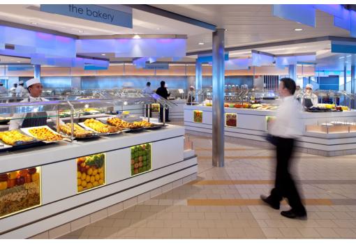 El Oceanview Cafe es el Buffet del barco
