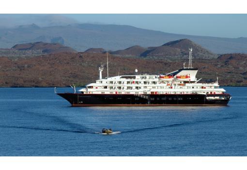 Es un buque diseñado para las bahias de las Islas Galápagos