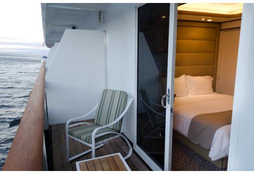 Algunas suites tienen balcón, todo un lujo en Galápagos