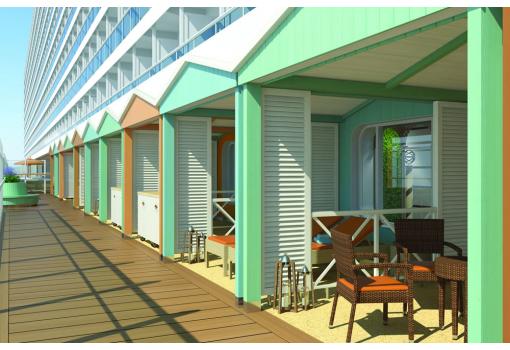 Las cabinas Lanai con terrazas abiertas