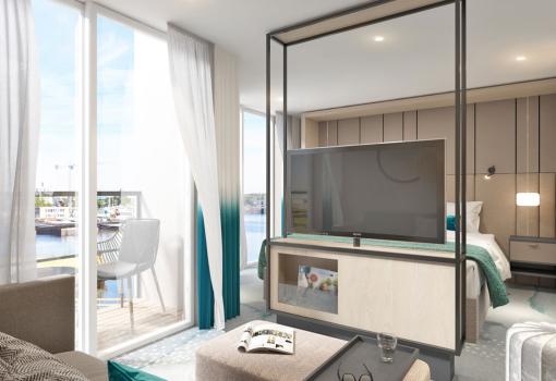 Las suites con balcón son amplias y lujosas