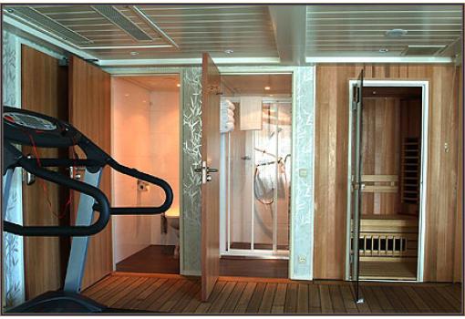 Sauna en el fitness center